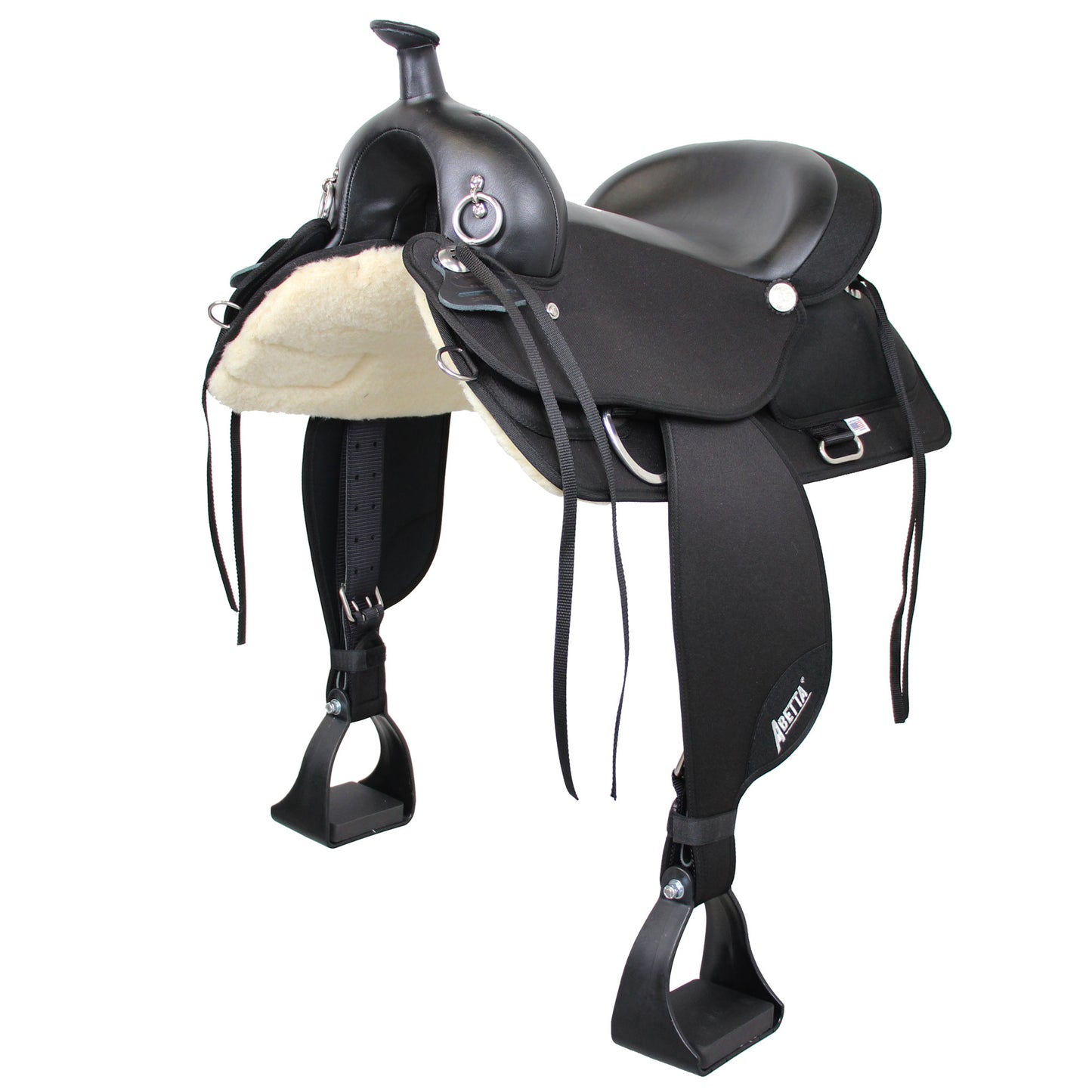 Abetta Deluxe Square Skirt Saddle - side view front