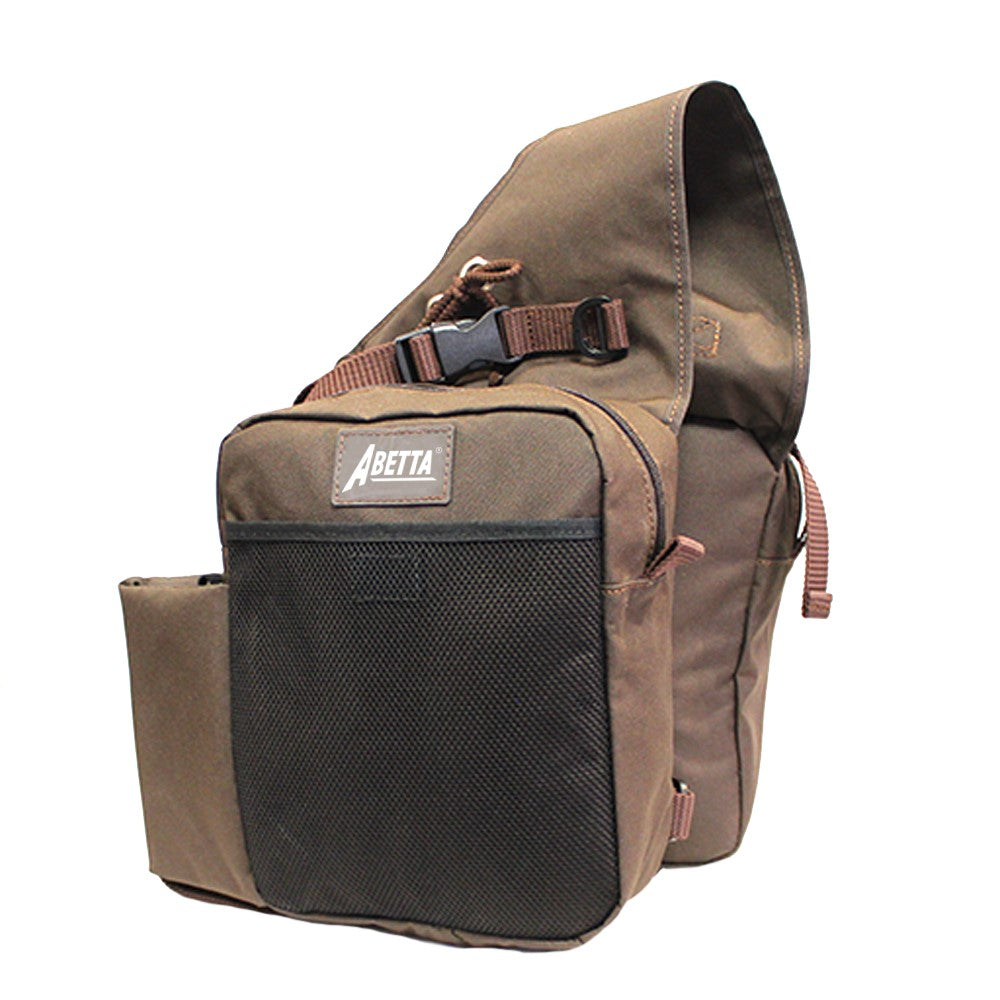 Abetta Zipper Bag with Bottle Holders - front view brown