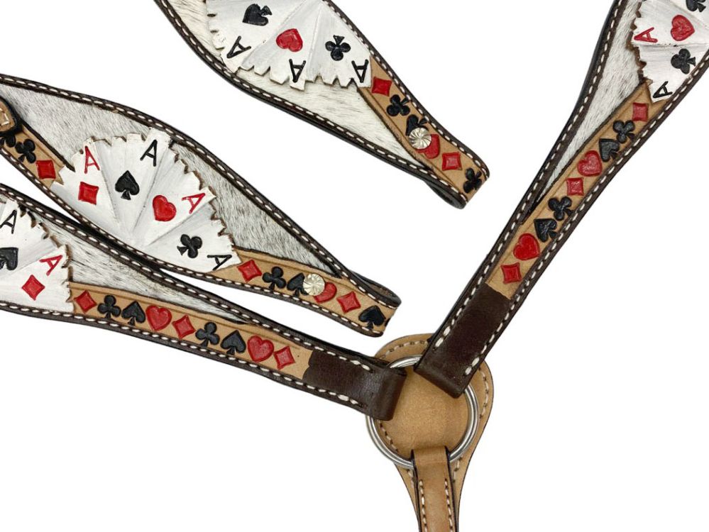 Circle S Four of a Kind Barrel Saddle Set - front view breastcollar set up close