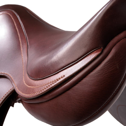 Kavalkade - Jumping Saddle "CATO" - back view up close brown