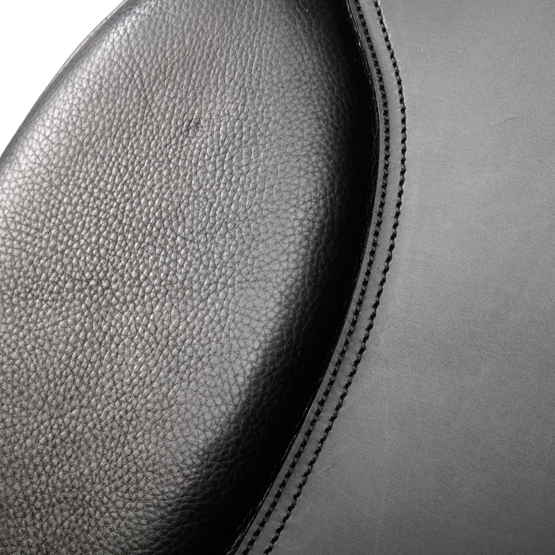 Kavalkade - Jumping Saddle "CATO" - side panel stitching up close black