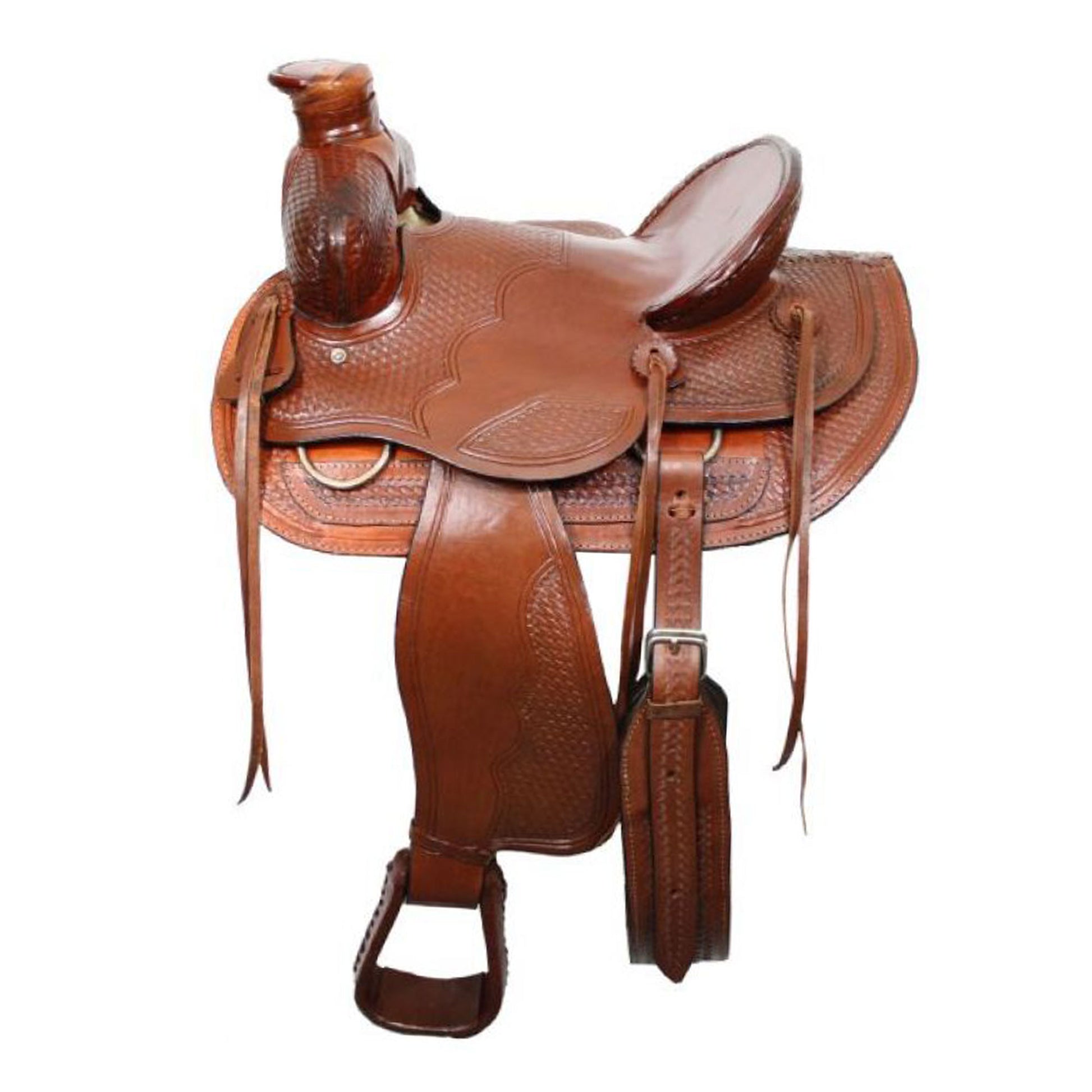Buffalo Bear Trap Wade Style Ranch Saddle - side view