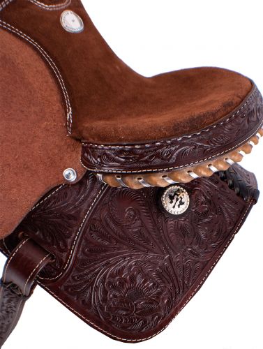 Buffalo Youth Barrel Style Saddle - top view back