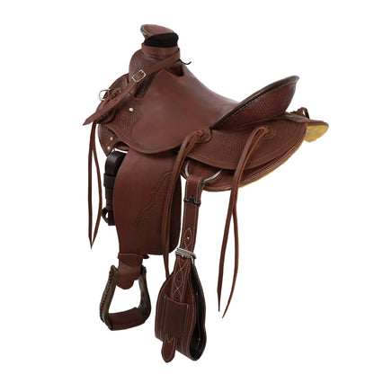 Showman Signature Series Wade Roping Saddle - side back view