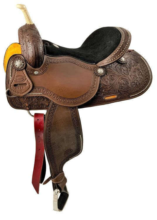 Showman Argentina Cow Leather Round Skirt Saddle - side view