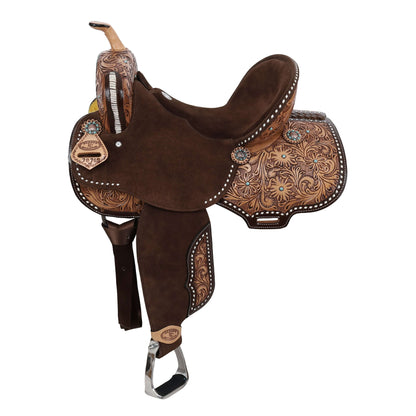Klassy Cowgirl Bluebell Barrel Saddle - side view