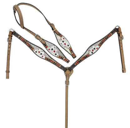 Circle S Four of a Kind Barrel Saddle Set - front view breastcollar set